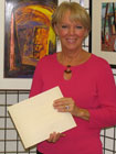 Debbie Homewood receiving award