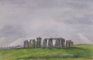 Watercolour Stonehenge, England