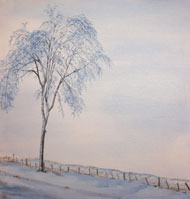 watercolour  Ice Storm Sculpture