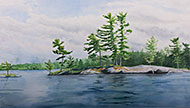 watercolour Stoney Lake Afternoon